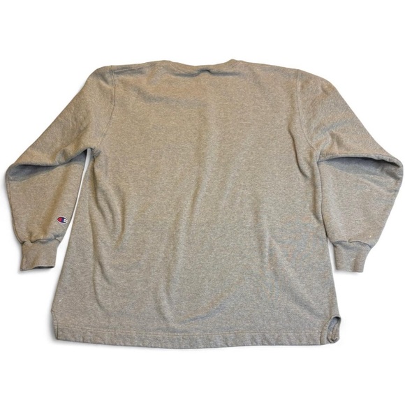 VTG Champion Ohio State University Sweatshirt Large Gray Distressed Spellout - Picture 2 of 8